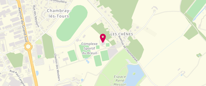 Plan de Accueil de loisirs La Pinède, 23 Avenue de l'Hommelaie, 37170 Chambray-lès-Tours