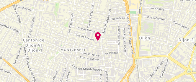 Plan de Accueil périscolaire - Mjc Montchapet Maladiere - Aj 14/17 Ans, 1 Ter Rue de Beaune, 21000 Dijon