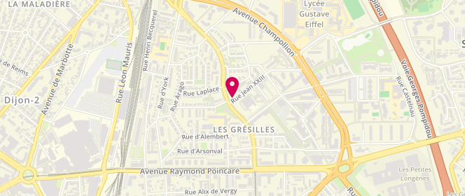 Plan de Accueil de loisirs Centre Social Des Grésilles - 3/15 Ans (Pep), 3 Rue Jean Xxiii, 21000 Dijon