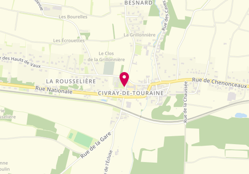 Plan de Accueil de loisirs De Civray-De-Touraine, Rue des Écoles, 37150 Civray-de-Touraine