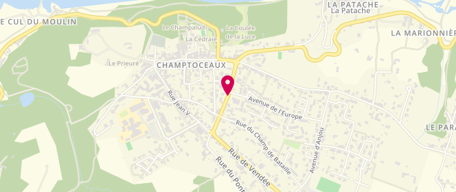 Plan de Accueil de loisirs ados pôle 1 de Champtoceaux, Orée d'Anjou, Avenue des 7 Moulins, 49270 Orée-d'Anjou