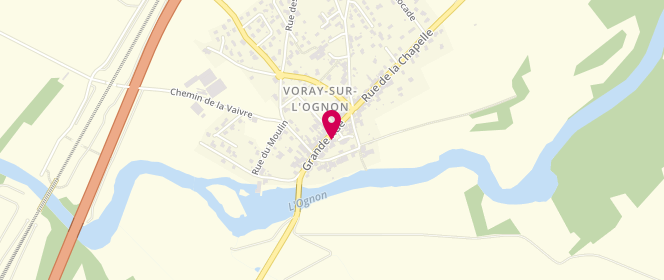 Plan de périscolaire de Voray sur l'Ognon, 2 Place du Champs de Foire, 70190 Voray-sur-l'Ognon