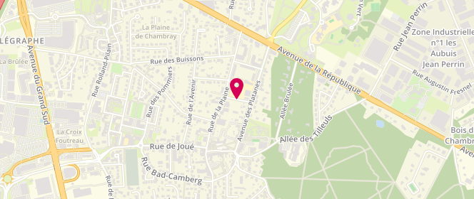 Plan de Accueil de loisirs Jean Moulin (périscolaire), Rue des Écoles, 37170 Chambray-lès-Tours