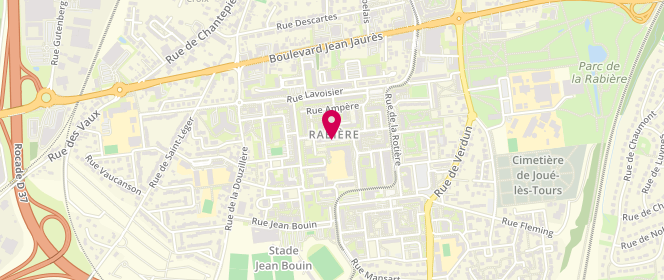 Plan de Centre de loisirs et d'Animation Municipal les 5 Clubs, 8 Rue Gay Lussac, 37300 Joué-lès-Tours
