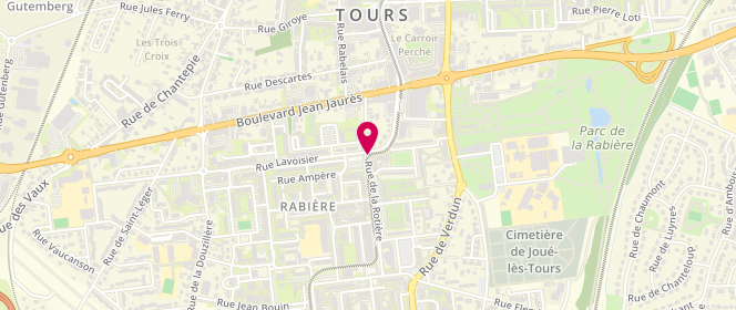 Plan de Accueil de loisirs Centre Social Rabière, Rue de la Rotière, 37300 Joué-lès-Tours
