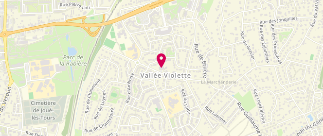 Plan de Accueil de loisirs - Centre Social Vallée Violette (extrascolaire + périscolaire), 28 Rue de Chambord, 37300 Joué-lès-Tours