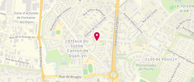 Plan de Accueil de loisirs Espace Baudelaire - AJE 11/17 ans (Léo Lagrange), 27 Avenue Charles Baudelaire, 21000 Dijon