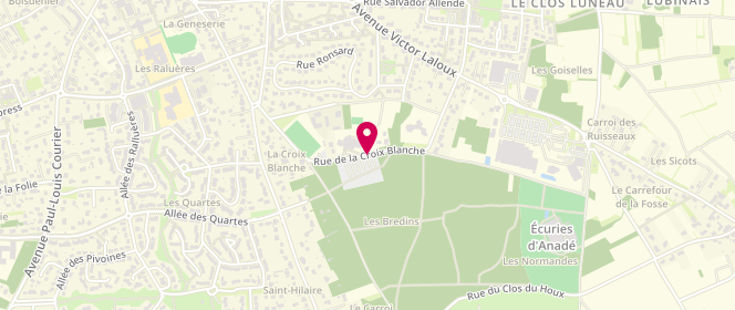 Plan de Centre de loisirs Michèle et Christian Pellegrin, Rue de la Croix Blanche, 37270 Montlouis-sur-Loire