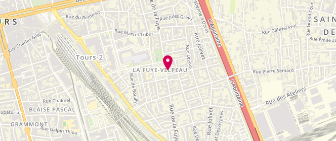 Plan de Accueil Velpeau, 130 Rue de la Fuye, 37000 Tours