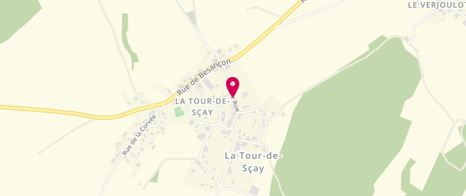 Plan de Accueil de loisirs La Tour De Scay - La Bussière Les Francas, 12 Rue des Fontaines, 25640 La Tour-de-Sçay