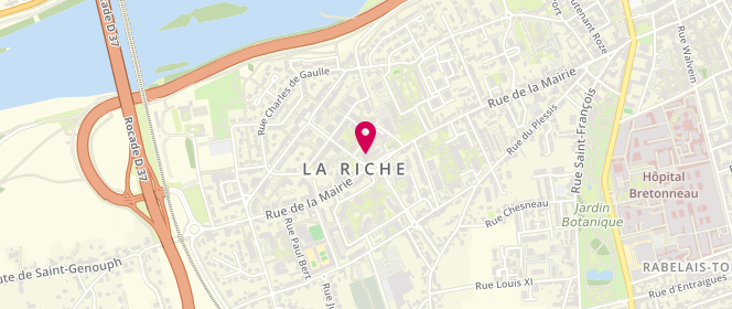 Plan de Point Accueil Jeunes - Paj (vacances), Place Maréchal Leclerc (Locaux Dans le Centre Social Equinoxe), 37520 La Riche