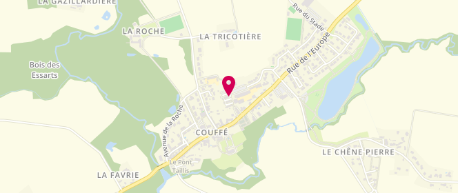 Plan de Association Couffé Animation Rurale, Rue de Bogel, 44521 Couffé