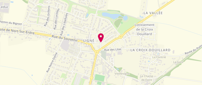 Plan de Sivom Du Canton De Ligné, 92 Rue des Chênes, 44850 Ligné