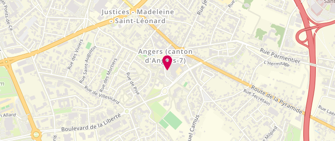 Plan de Accueil de loisirs associatif jeunesse le Cormier, Angers, Square Louis Jouvet, 49000 Angers