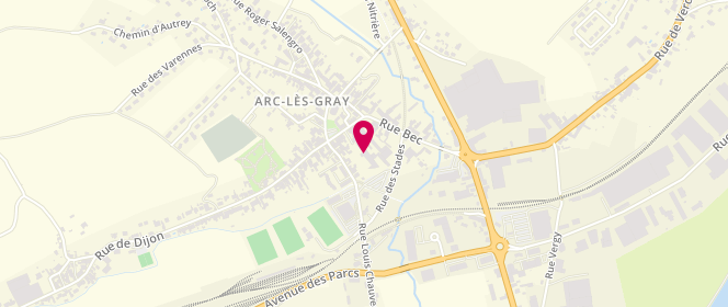 Plan de Centre de loisirs Arc Les Gray, 15 Rue de Dijon, 70100 Arc-lès-Gray
