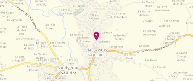 Plan de Accueil de loisirs de Vailly sur Sauldre, 44 Grande Rue, 18260 Vailly-sur-Sauldre
