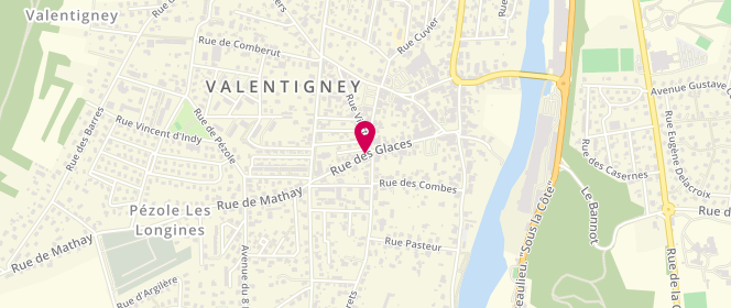 Plan de Accueil de loisirs EEUdF Groupe Rives du Doubs, Rue des Glaces, 25700 Valentigney