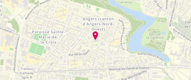 Plan de Accueil de loisirs associatif Jacques Tati, Angers, 5 Rue Eugénie Mansion, 49000 Angers