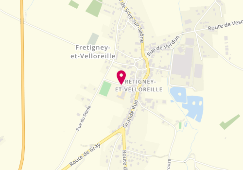 Plan de Accueil de loisirs Éducatifs De Fretigney, Rue du Gymnase, 70130 Fretigney-et-Velloreille