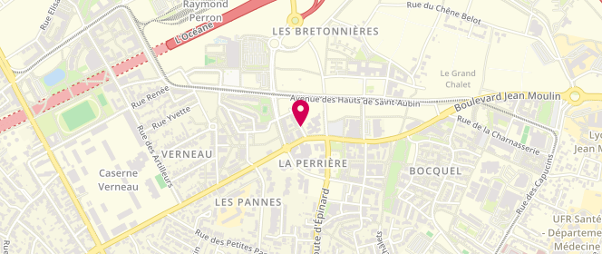Plan de Accueil de loisirs associatif jeunesse LLO des Hauts de saint Aubin Angers, 2 Rue Daniel Duclaux, 49100 Angers