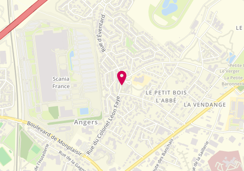 Plan de Accueil périscolaire municipal George Sand, Ecouflant, 54 Rue du Colonel Léon Faye, 49000 Écouflant