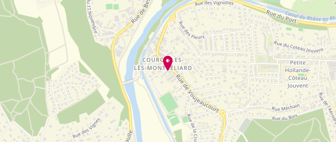Plan de Accueil de loisirs Les Galopins - Courcelles Les Montbéliard, 14 Rue de Voujeaucourt, 25420 Courcelles-lès-Montbéliard