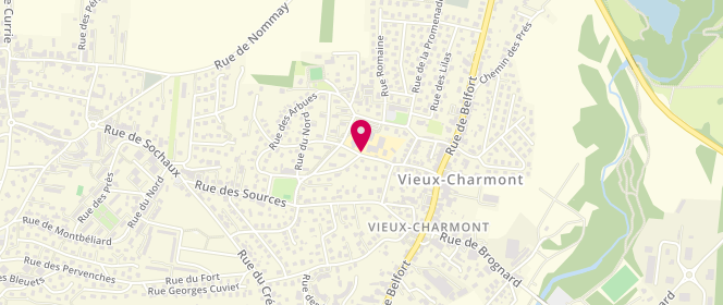 Plan de Accueil de loisirs Jean Moulin, 4 Bis Rue Centrale, 25600 Vieux-Charmont