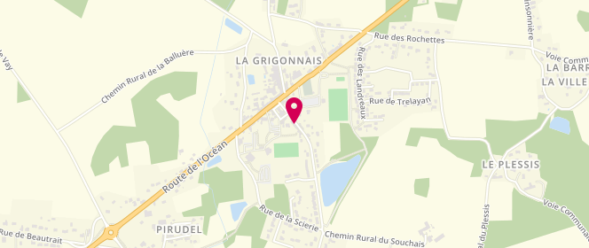 Plan de Accueil de loisirs la Grigonnais, 4 Rue Auguste Pasgrimaud, 44170 La Grigonnais