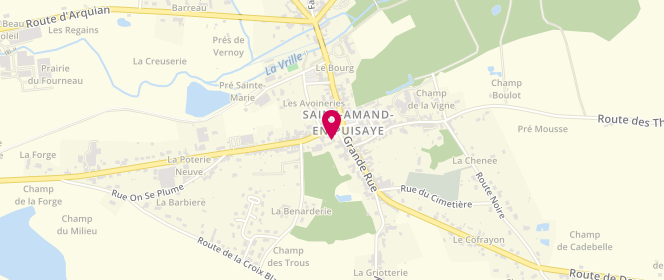 Plan de Centre de loisirs Sans Hebergement saint Amand en Puisaye, 12 Bis Rue 12 Bis Rue du Faubourg 9, 58310 Saint-Amand-en-Puisaye