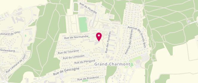 Plan de Accueil de loisirs Jeanney Curie, 1 Rue de Normandie, 25200 Grand-Charmont