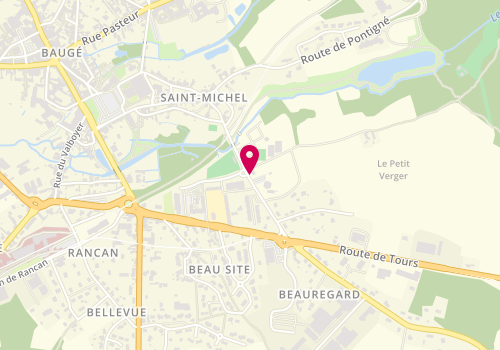 Plan de Foyer des Jeunes Les 3 Maisons, Baugé-en-Anjou, 24 Rue du Pont des Fées, 49150 Baugé-en-Anjou