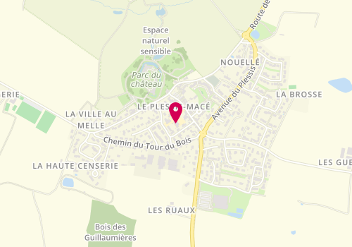 Plan de Accueil de loisirs municipal extrascolaire, le Plessis Macé, 9 Rue Langlois Berthelot, 49770 Longuenée-en-Anjou