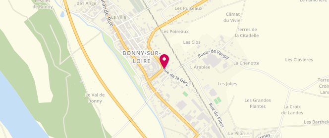 Plan de Accueil périscolaire Bonny sur Loire, Avenue de la Gare, 45420 Bonny-sur-Loire