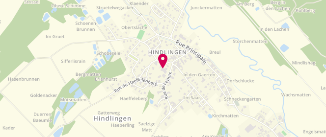 Plan de Accueil périscolaire - Hindlingen, 16 Rue Lepuix, 68580 Hindlingen