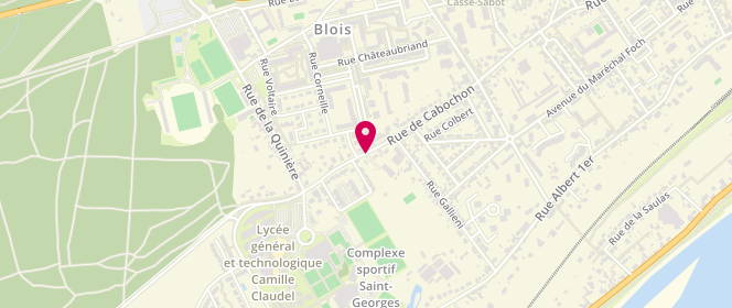Plan de Centre de loisirs Cabochon, 138 Rue de Cabochon, 41000 Blois