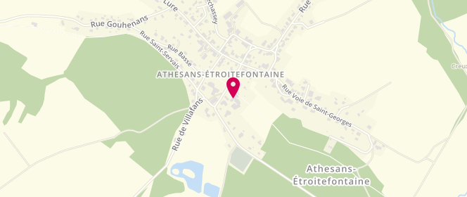 Plan de Acceuil de loisirs Multisite Athesans, 7 Bis Rue de l'Église, 70110 Athesans-Étroitefontaine