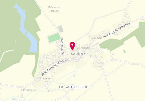 Plan de Accueil de loisirs extrascolaire De Saunay, Rue des Écoles, 37110 Saunay