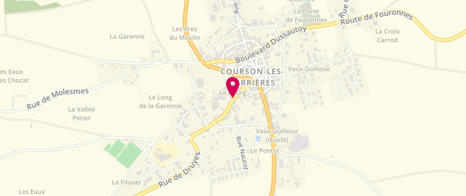 Plan de Centre de loisirs de Forterre - Ouanne et Courson, 2 Route de Druyes, 89560 Courson-les-Carrières