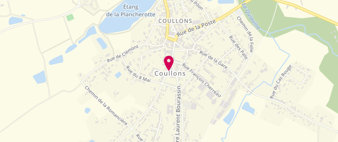 Plan de Accueil de loisirs de Coullons Cc Giennoises, Rue des Écoles, 45720 Coullons