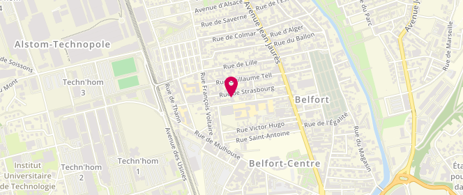 Plan de Maison de quartier Jean Jaurès, 23 Rue de Strasbourg, 90000 Belfort