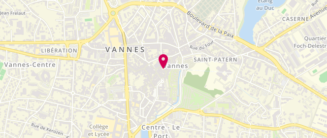 Plan de Accueil de loisirs Les Bigottes Vannes, 5 Rue de la Bienfaisance, 56000 Vannes