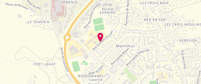 Plan de Centre de loisirs de Kerniol, Rue Gustave Courbet, 56000 Vannes