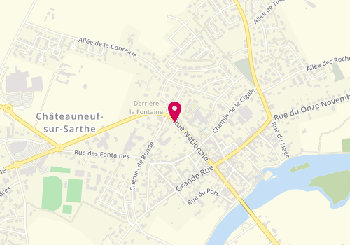 Plan de Accueil de loisirs municipal de Chateauneuf sur Sarthe, 65 Rue Nationale, 49330 Châteauneuf-sur-Sarthe