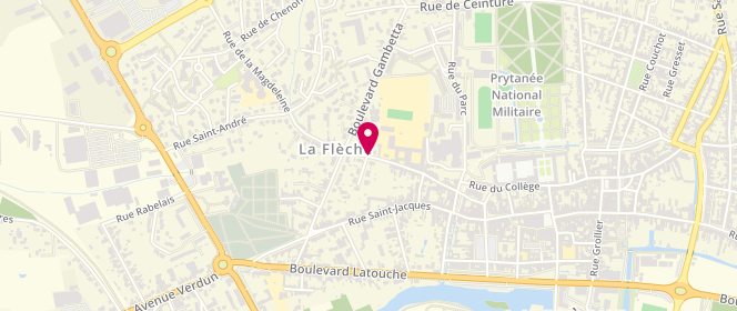 Plan de Centre de loisirs - Accueil périscolaire - Ecole Andre Fertre, 51 Rue de la Madeleine, 72200 La Flèche