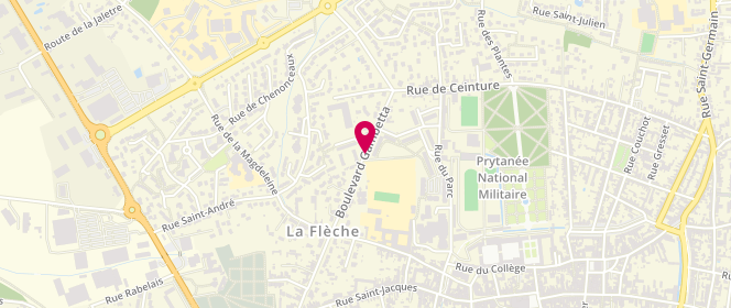 Plan de Centre de loisirs - Club Ados - CDC du Pays Flechois, 48 Boulevard Gambetta, 72200 La Flèche