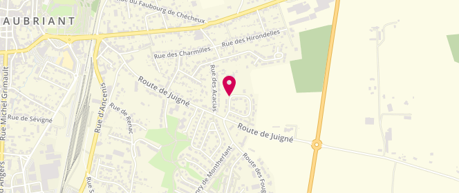 Plan de Accueil périscolaire René-Guy Cadou, 32 Rue des Chênes, 44110 Châteaubriant