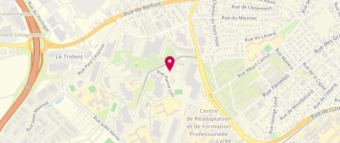 Plan de Csc Afsco - Alsh, 10 Rue Pierre Loti, 68200 Mulhouse