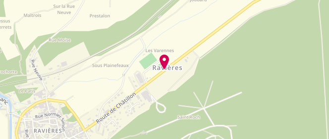 Plan de Le Club des Loustics, Route de Châtillon, 89390 Ravières