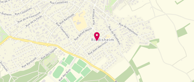 Plan de périscolaire Riedisheim Mermoz, 7 Rue d'Altkirch, 68400 Riedisheim
