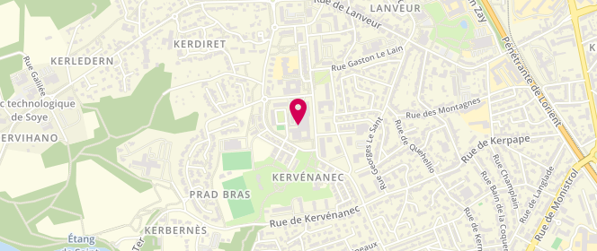 Plan de Maison Pour Tous de Kervénanec, 2 Rue Maurice Thorez, 56100 Lorient